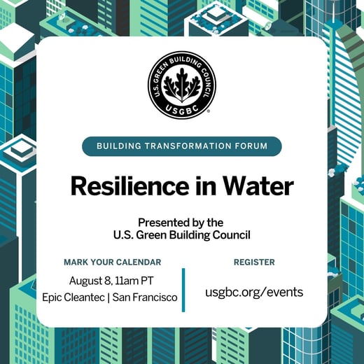 Resilience in Water promo graphic - save the date for Aug. 8